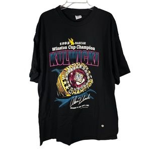 New Vintage 1993 ALAN KULWICKI NASCAR Champion Mens XL Black Tee Shirt
